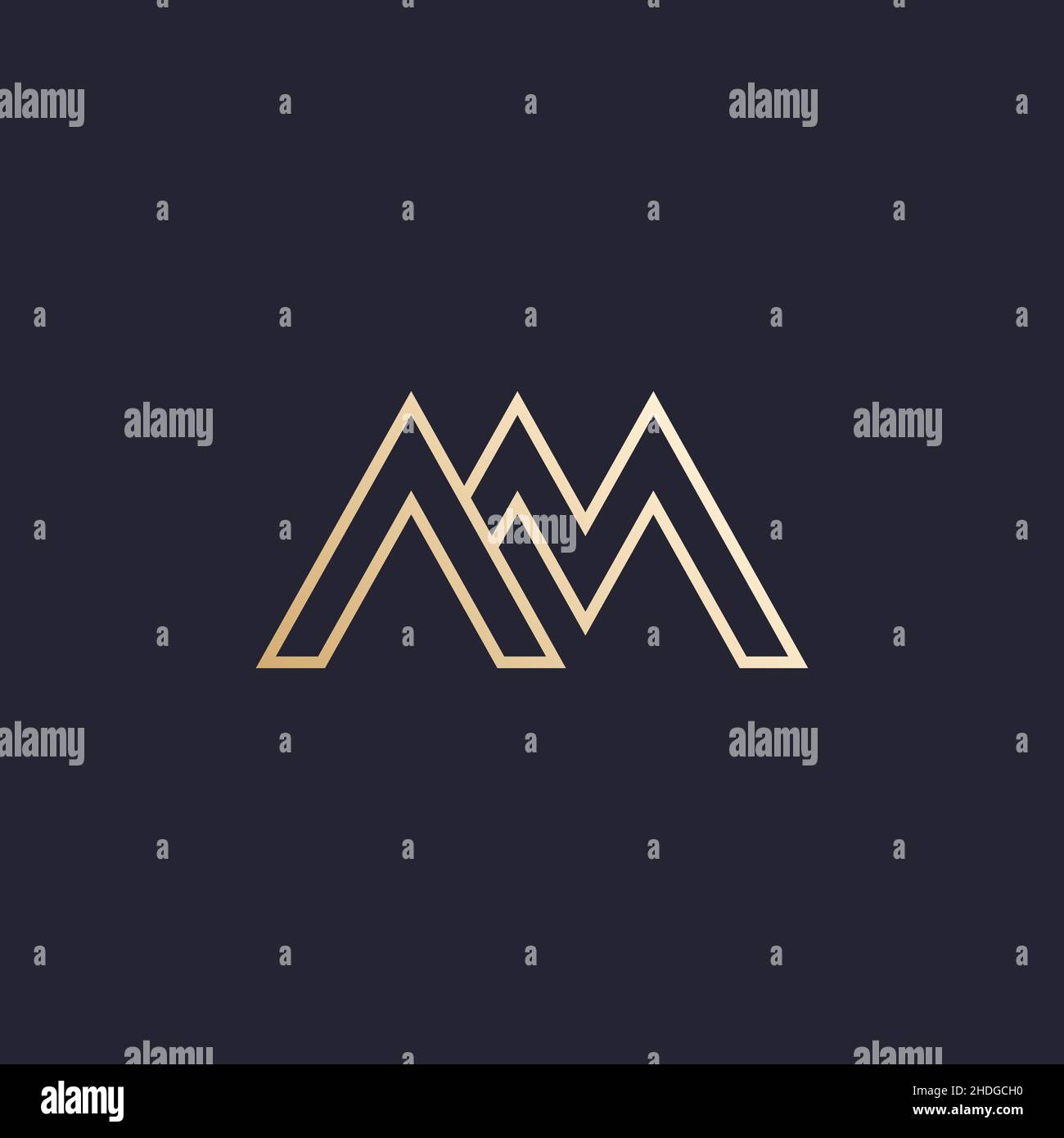 AM letters vector logo on dark Stock Vector Image & Art - Alamy