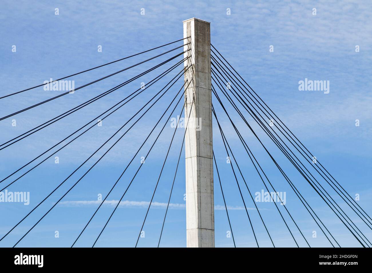 steel rope, suspension bridge, steels, suspension bridges Stock Photo