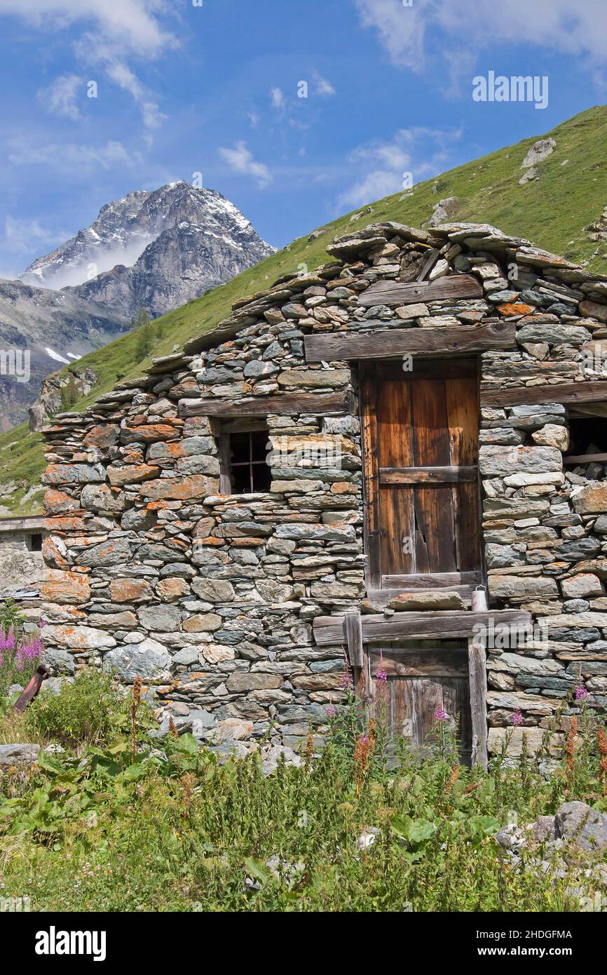 stone house, aosta valley, stone houses, aosta valleys Stock Photo Alamy