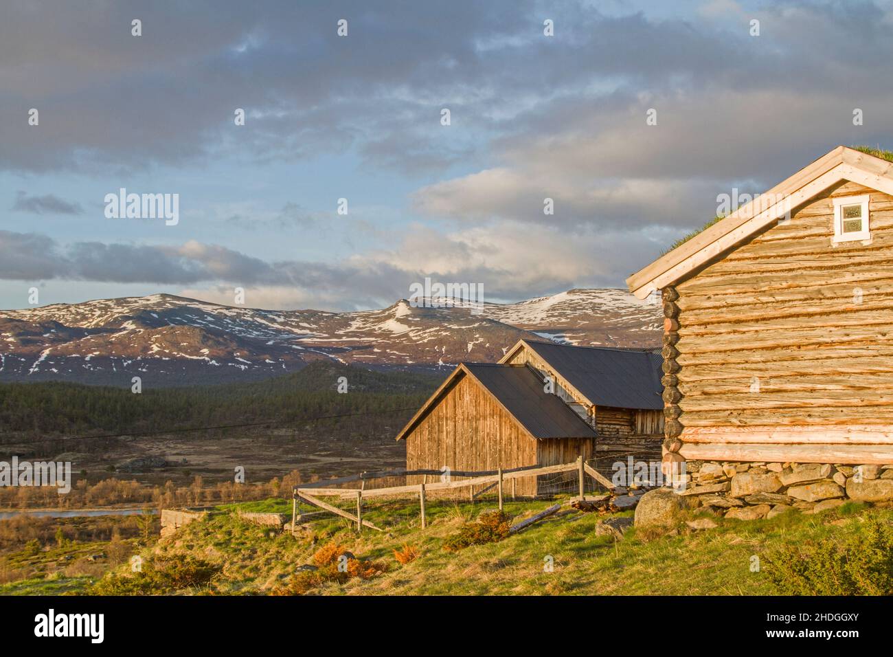 cabin, jotunheimen, cabins Stock Photo