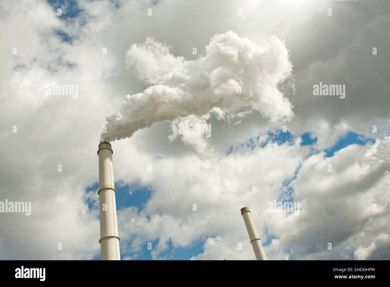 pollution, smoke stack, air pollution, pollutions, smoke stacks, air pollutions Stock Photo