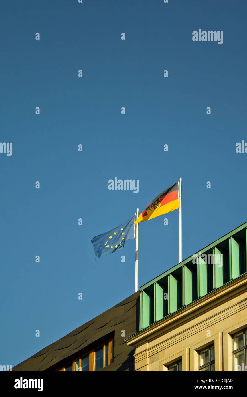 germany, european union flag, germanies, european union flags Stock