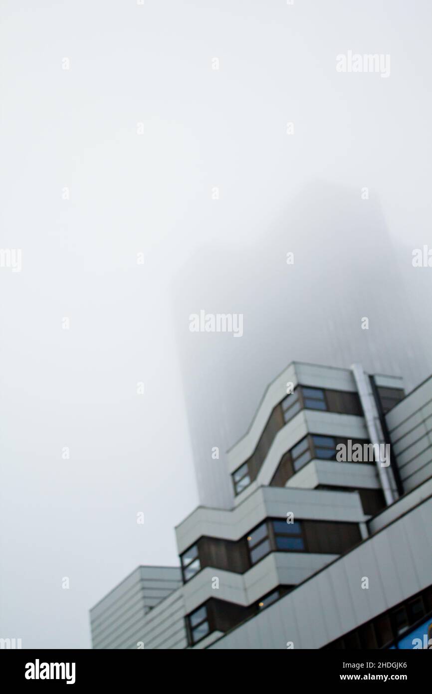 fog, skyscraper, fogs, high rise, skyscrapers Stock Photo