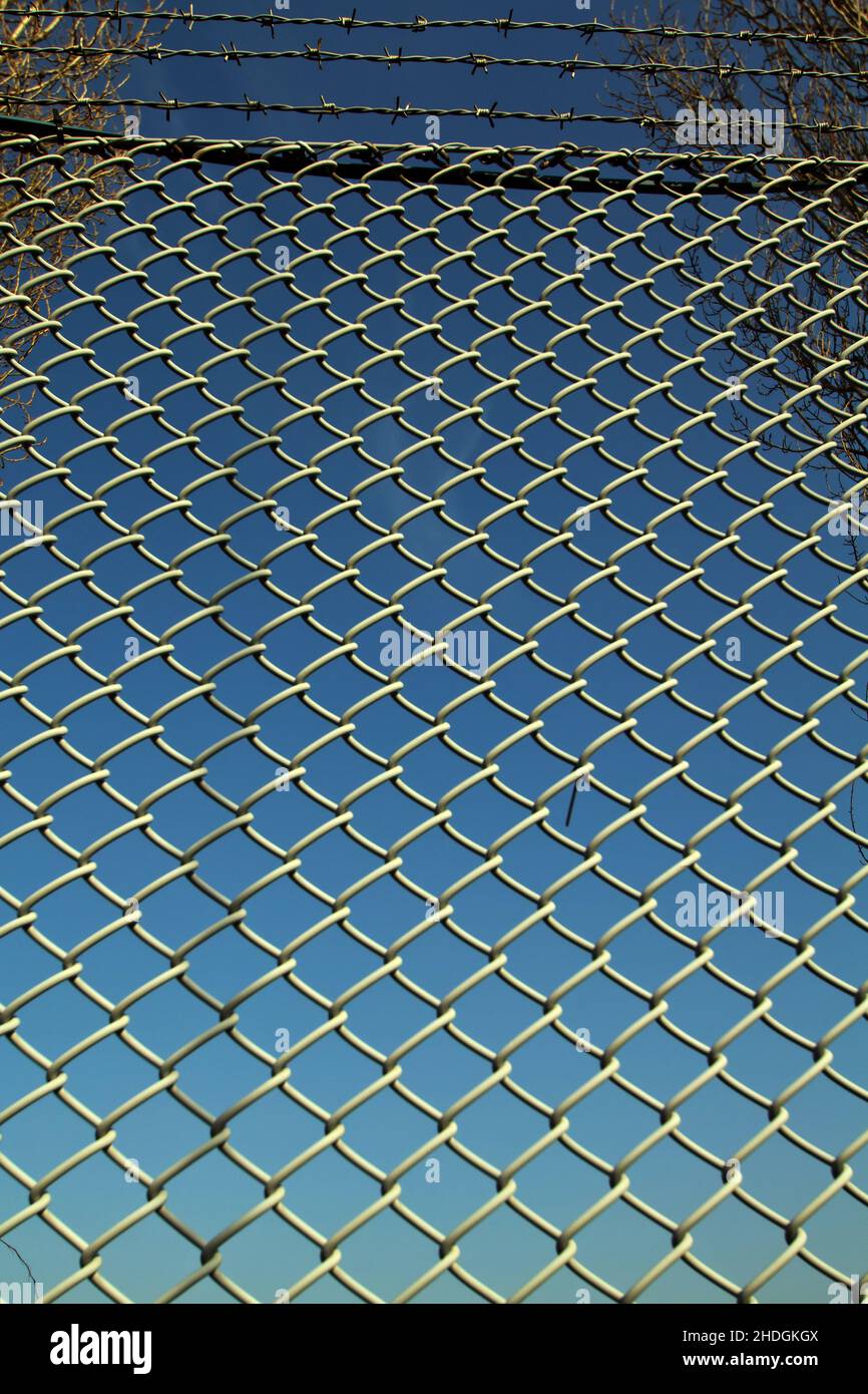 chainlink fence, chainlink fences Stock Photo Alamy