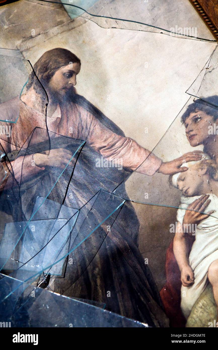 paintings, broken, biblical, painting, brokens, biblicals Stock Photo