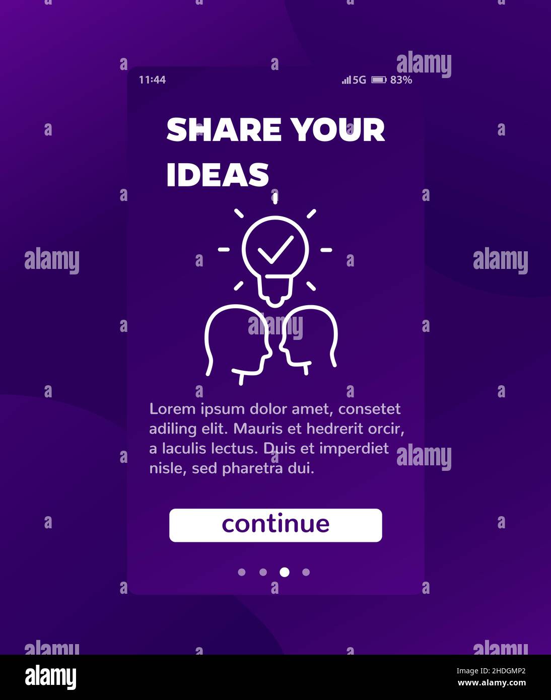 Image showcasing share your ideas, vector banner design Stock Vector Image & Art - Alamy