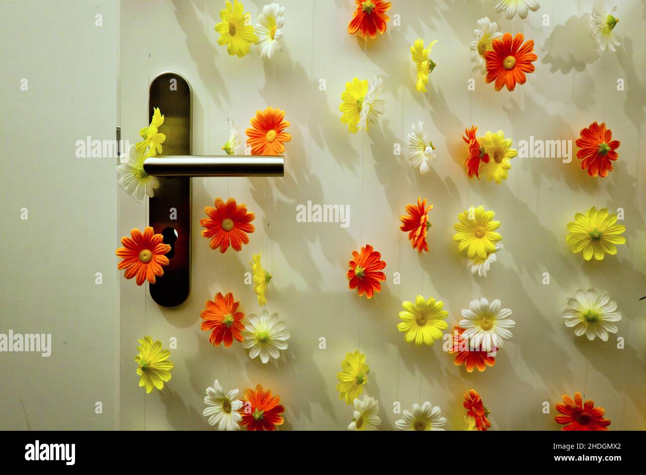 decoration, doorknob, plastic flower, decorations, doorknobs, fake