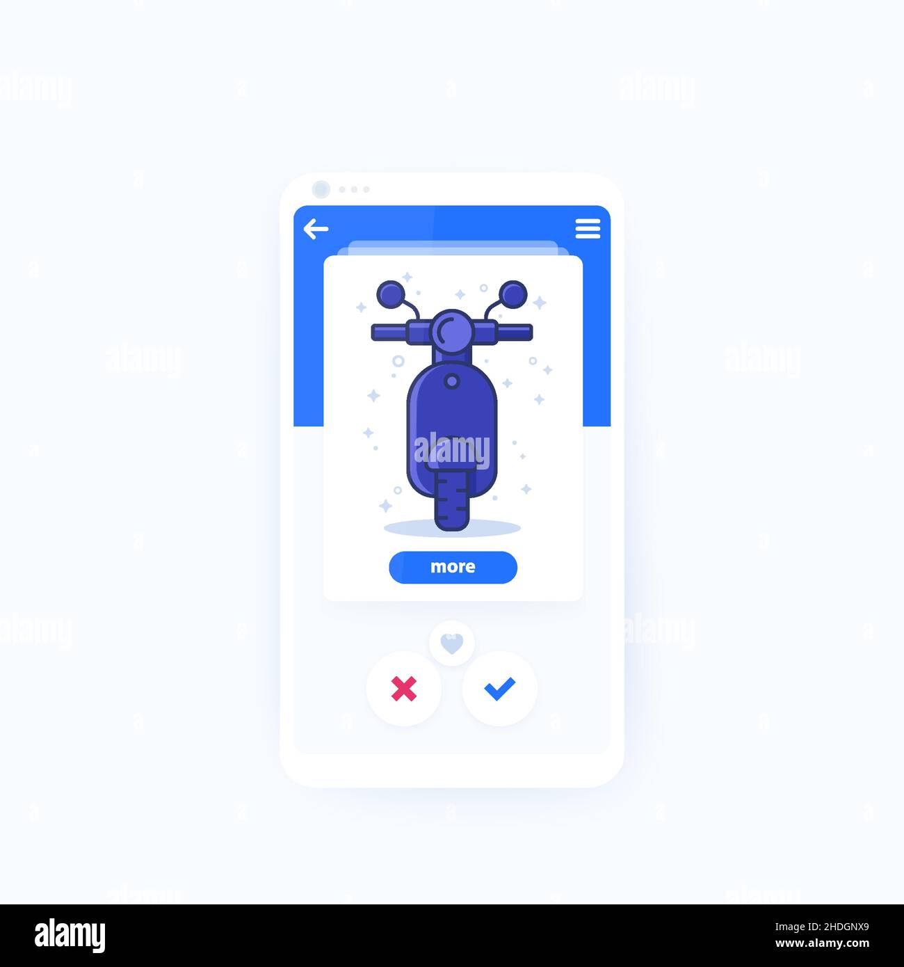 rent a scooter mobile app design, vector Stock Vector Image & Art Alamy