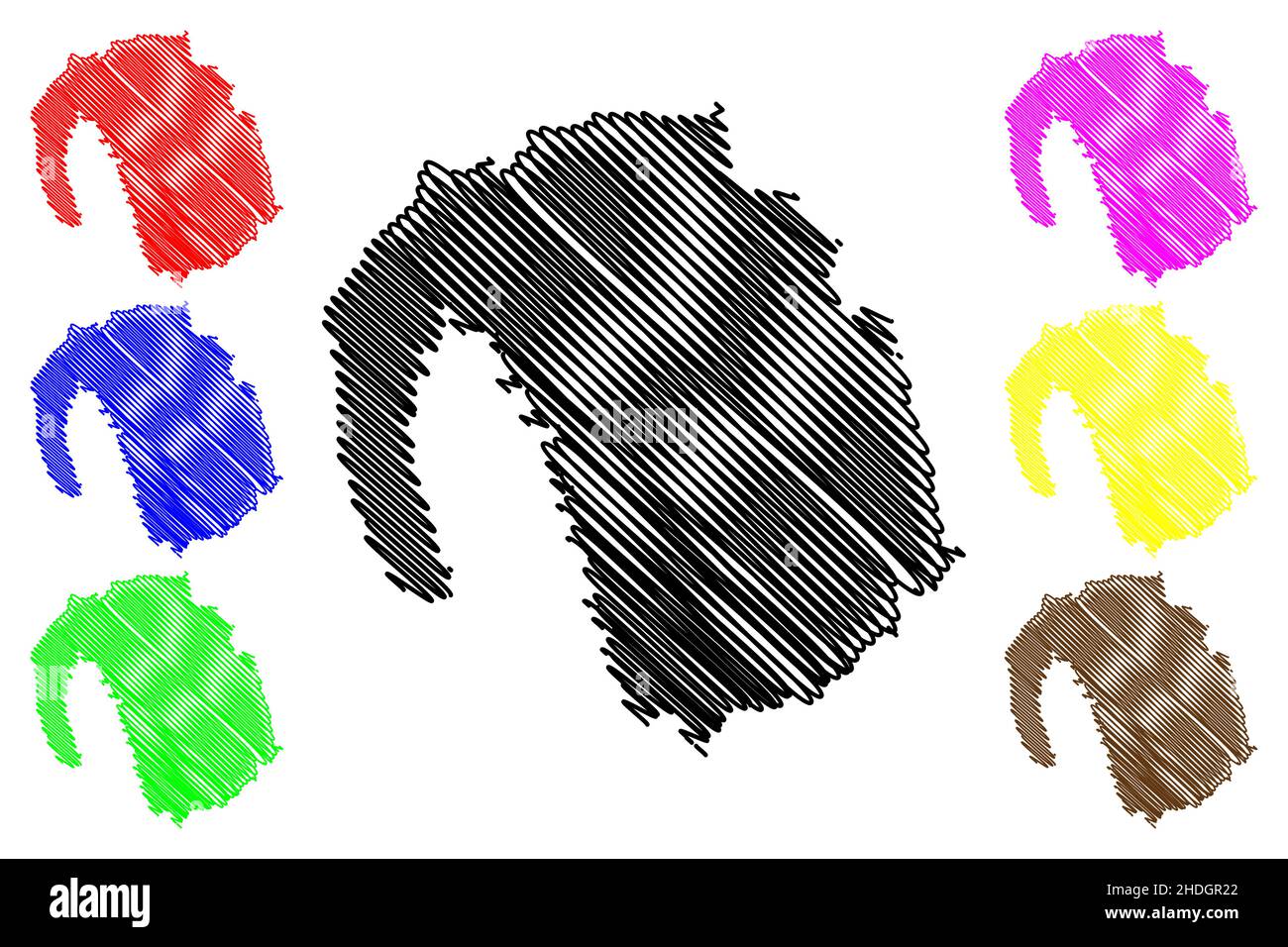 South Tripura district (Tripura State, Republic of India) map vector