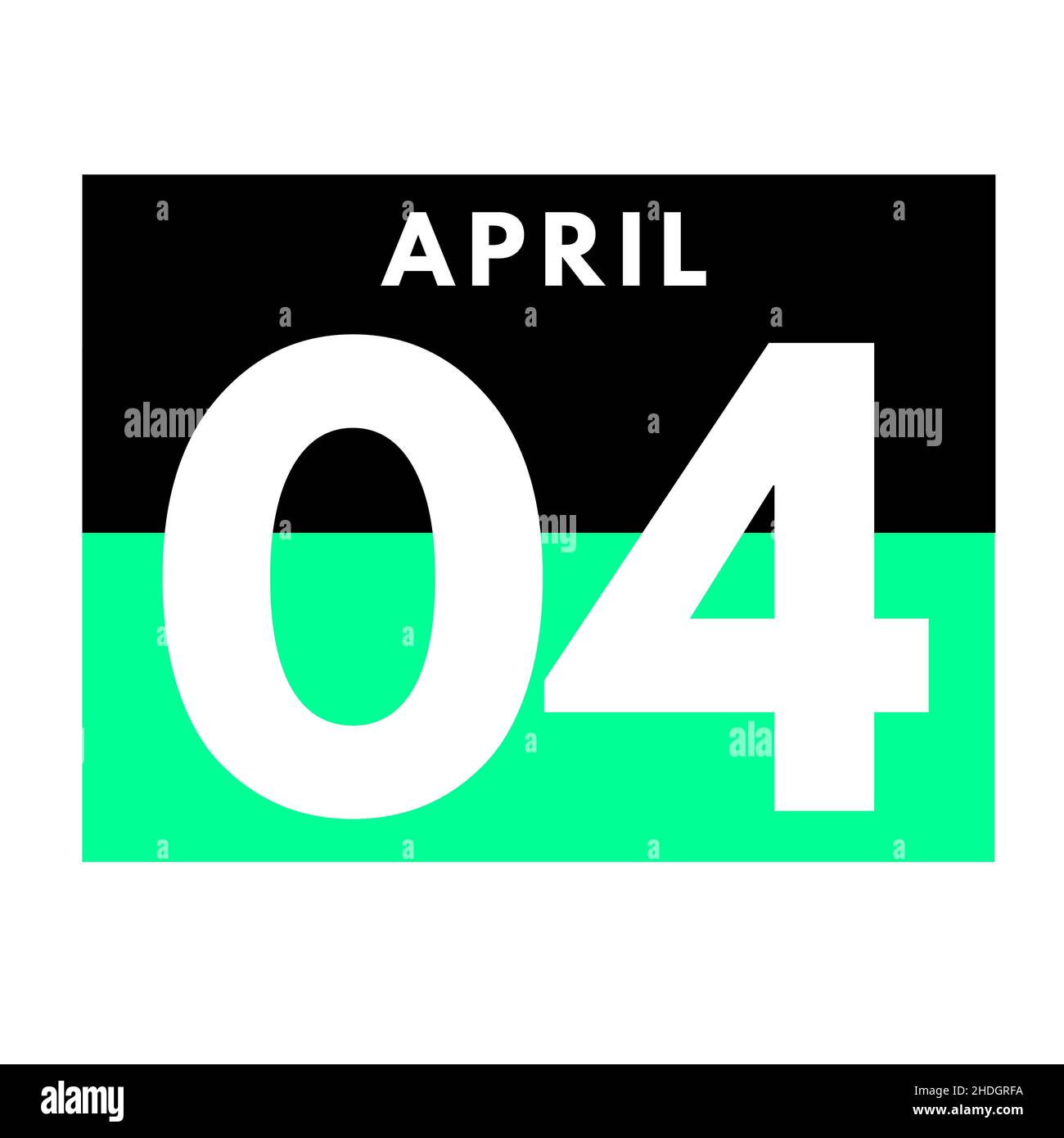 April 4 flat daily calendar icon date day month calendar for the