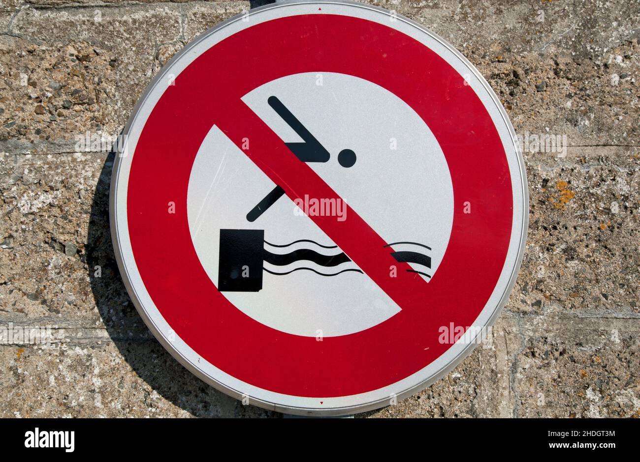warning sign, no swimming, warning signs Stock Photo Alamy