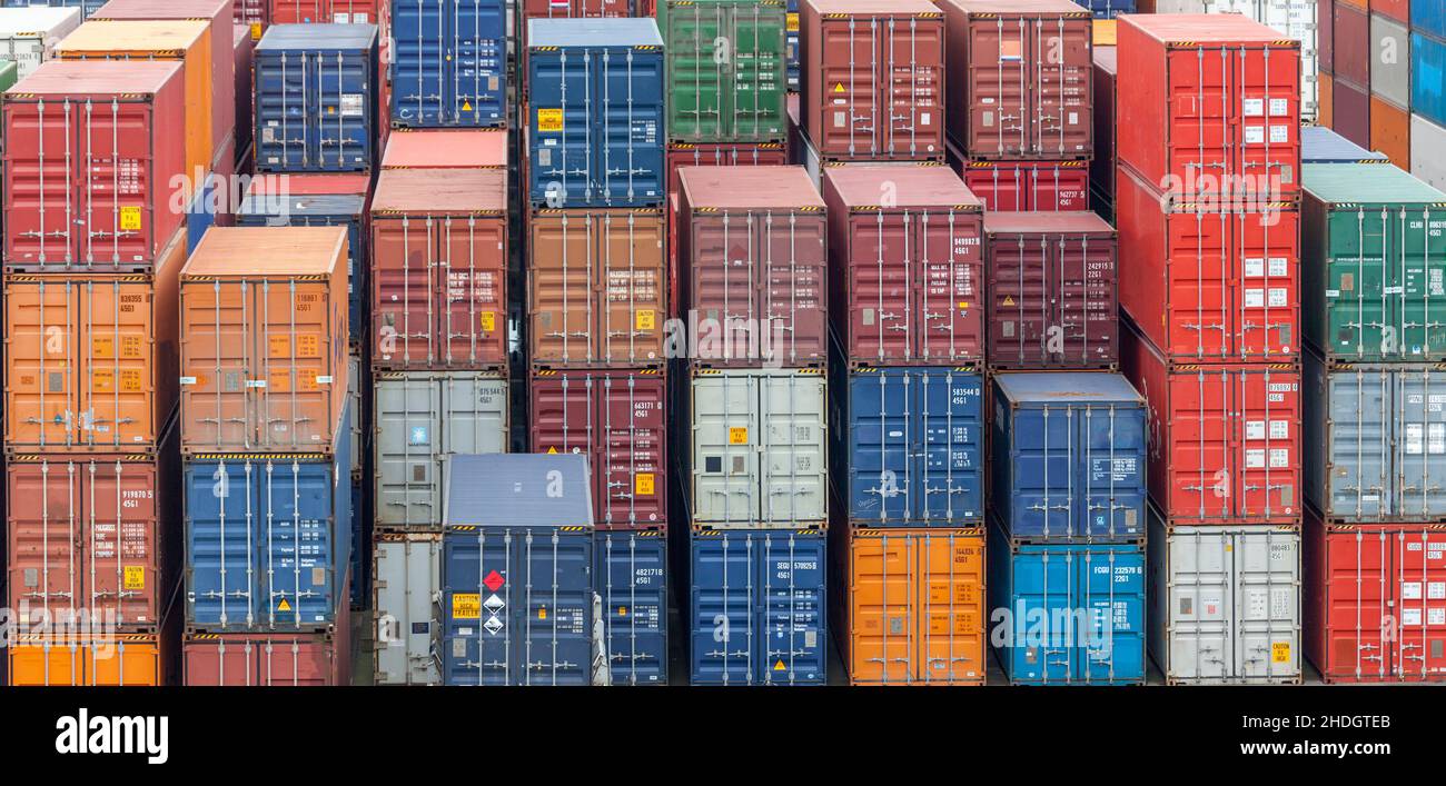harbour, cargo container, harbours, port, cargo containers Stock Photo ...