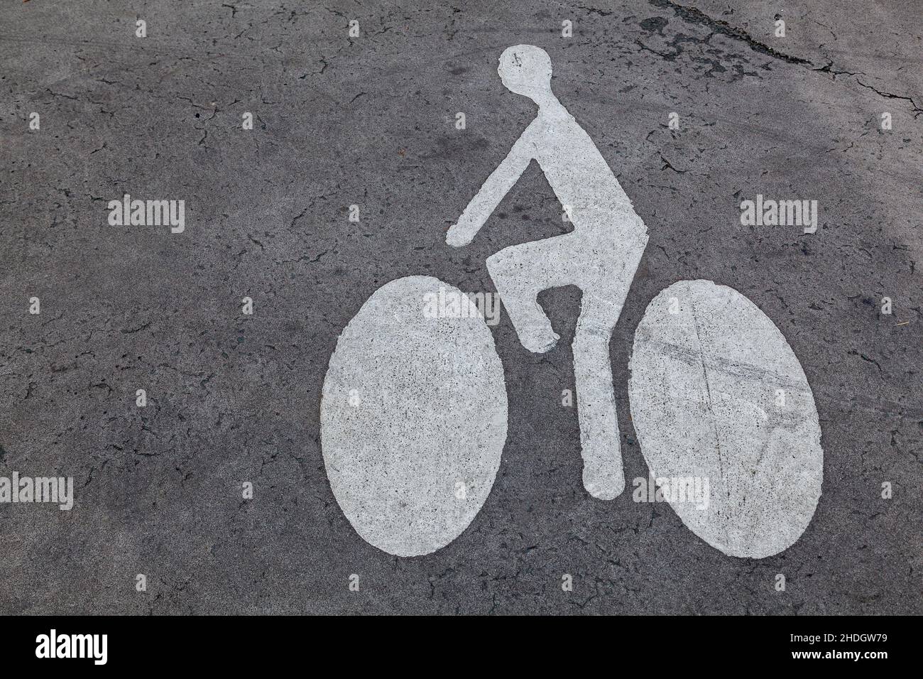 pictogram, bike lane, pictograms, bicycle lane, bike lanes, bike path, cycle way Stock Photo
