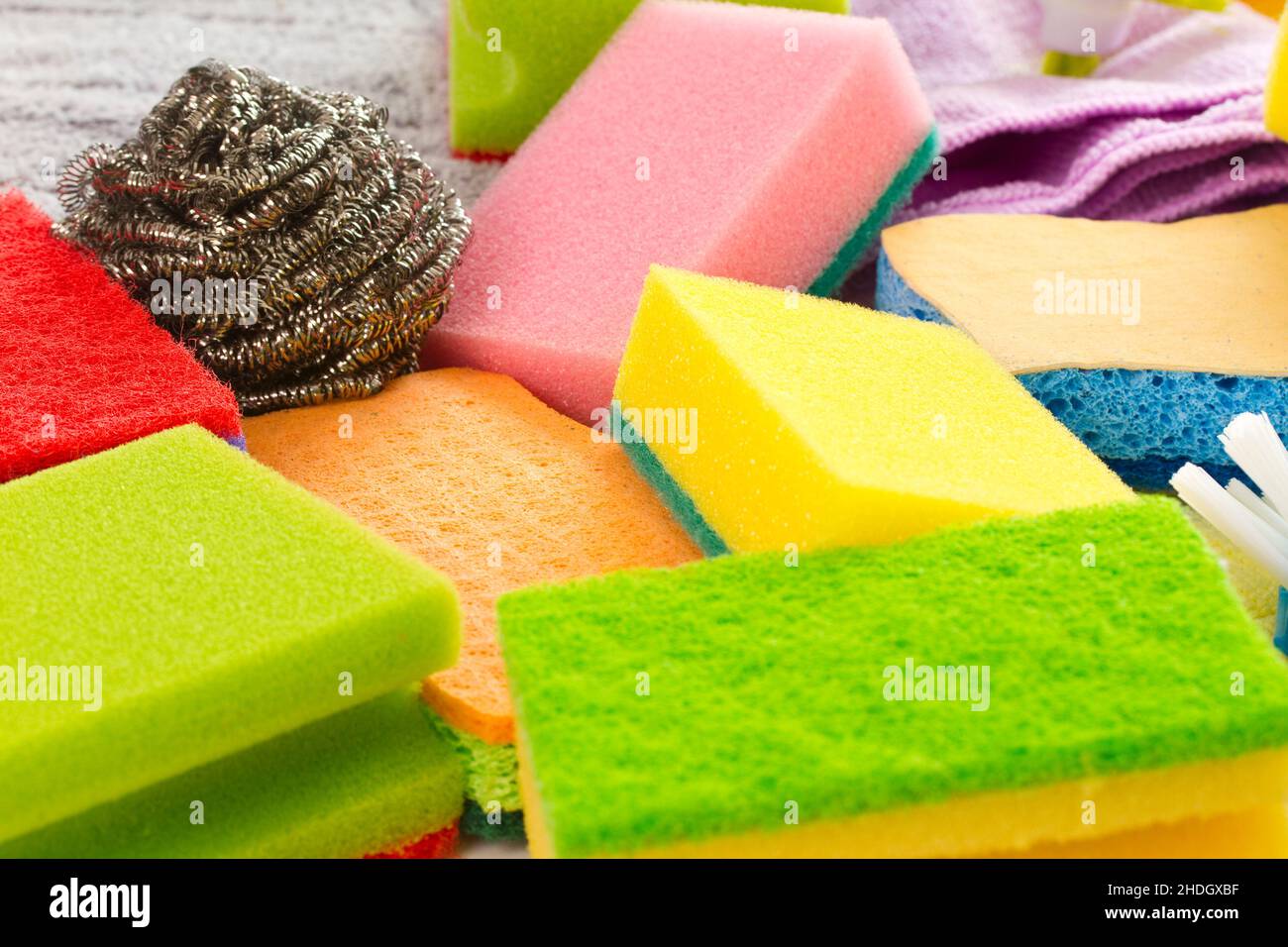 scouring pad, sponge, scouring pads, sponges Stock Photo Alamy