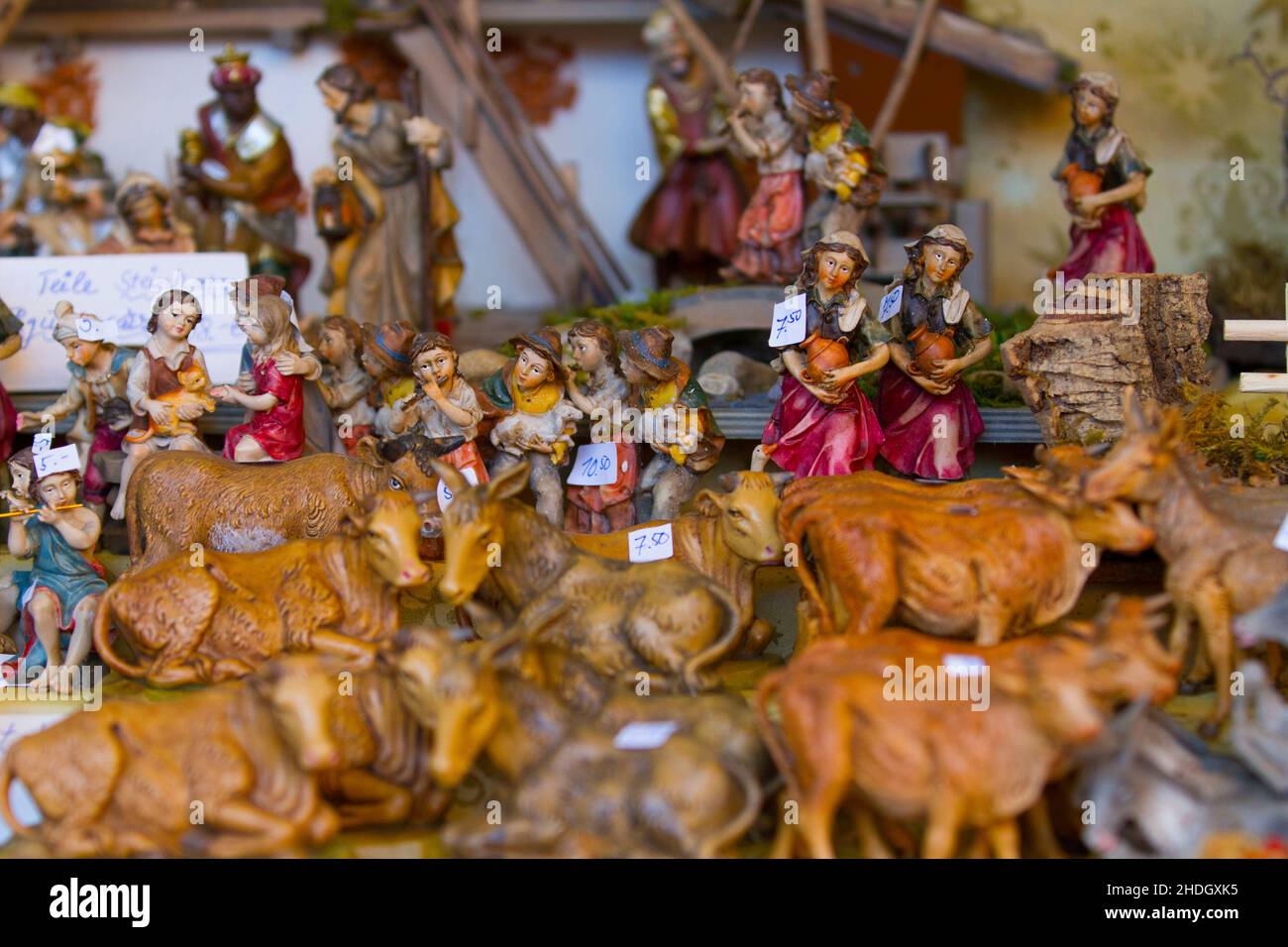 figure, wooden figures, nativity scene, figures, wooden figure, nativity scenes Stock Photo