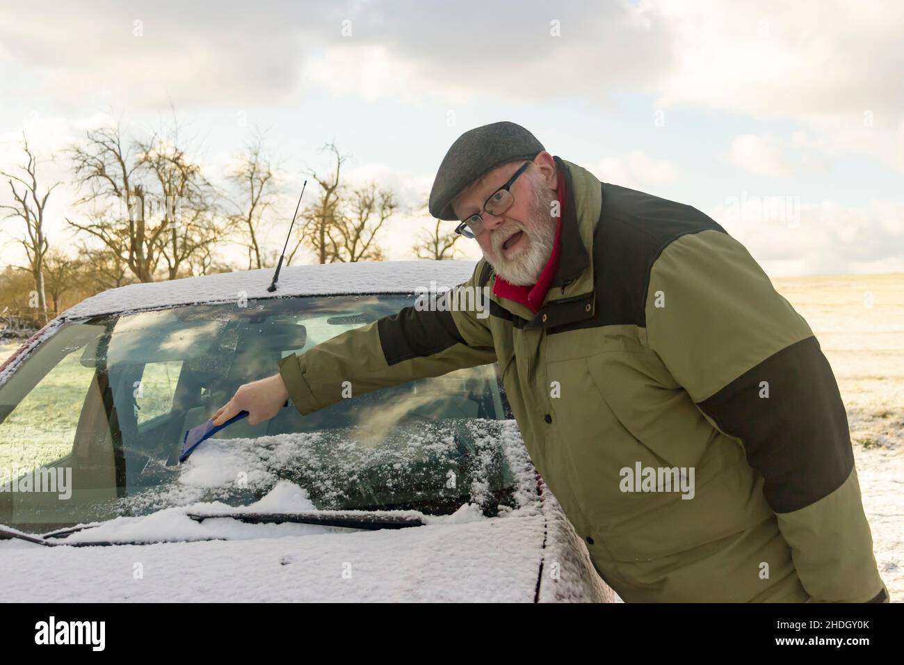 ice scraper, car window, ice scrapers, car windows Stock Photo Alamy