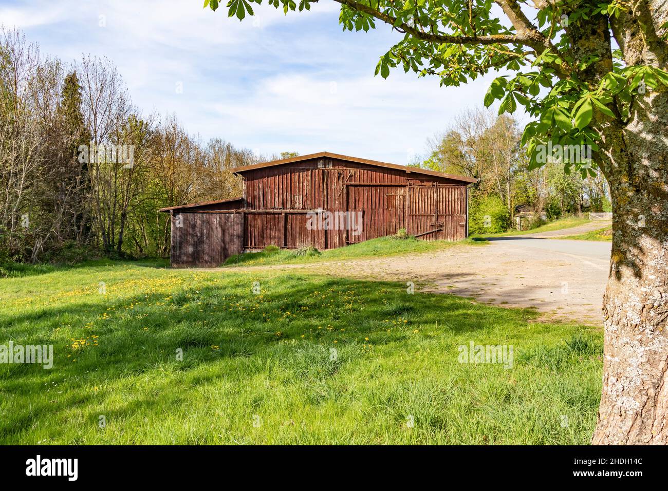 warehouse, barn, wood barn, warehouses, barns, wood barns Stock Photo