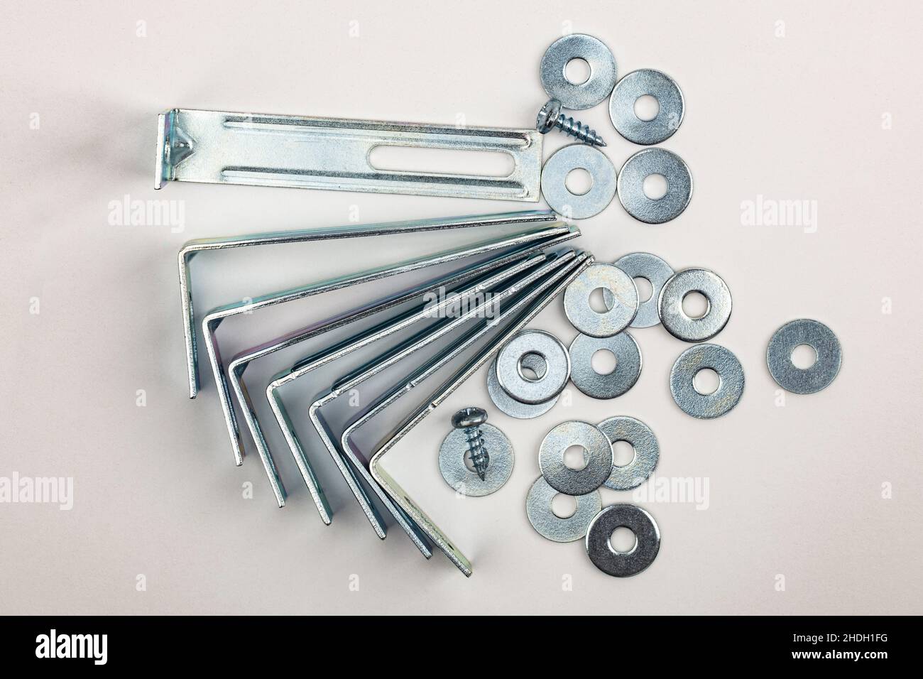 screw, shelf, bracket, screws, shelfs, shelves, brackets Stock Photo