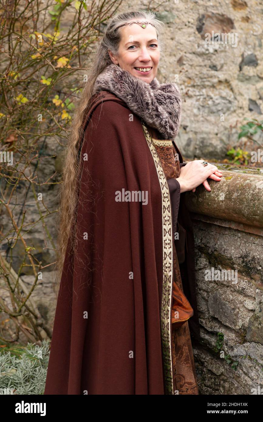 middle ages, lady, ladies Stock Photo