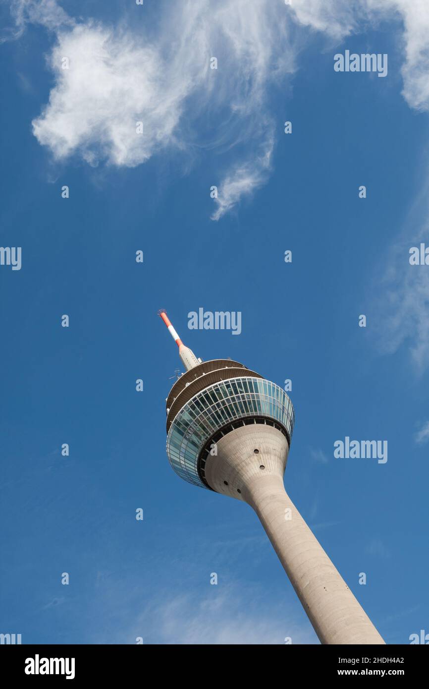 television tower, düsseldorf, television towers, dusseldorfs Stock Photo