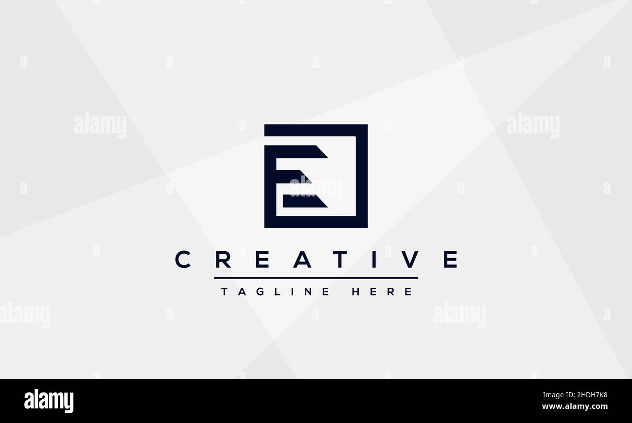 Modern unique creative letter E logo design, Minimalist E initial based ...