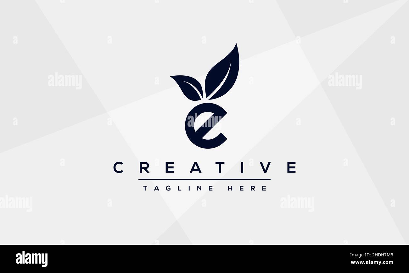 Modern unique creative letter E logo design, Minimalist E initial based vector EE icon Stock Vector
