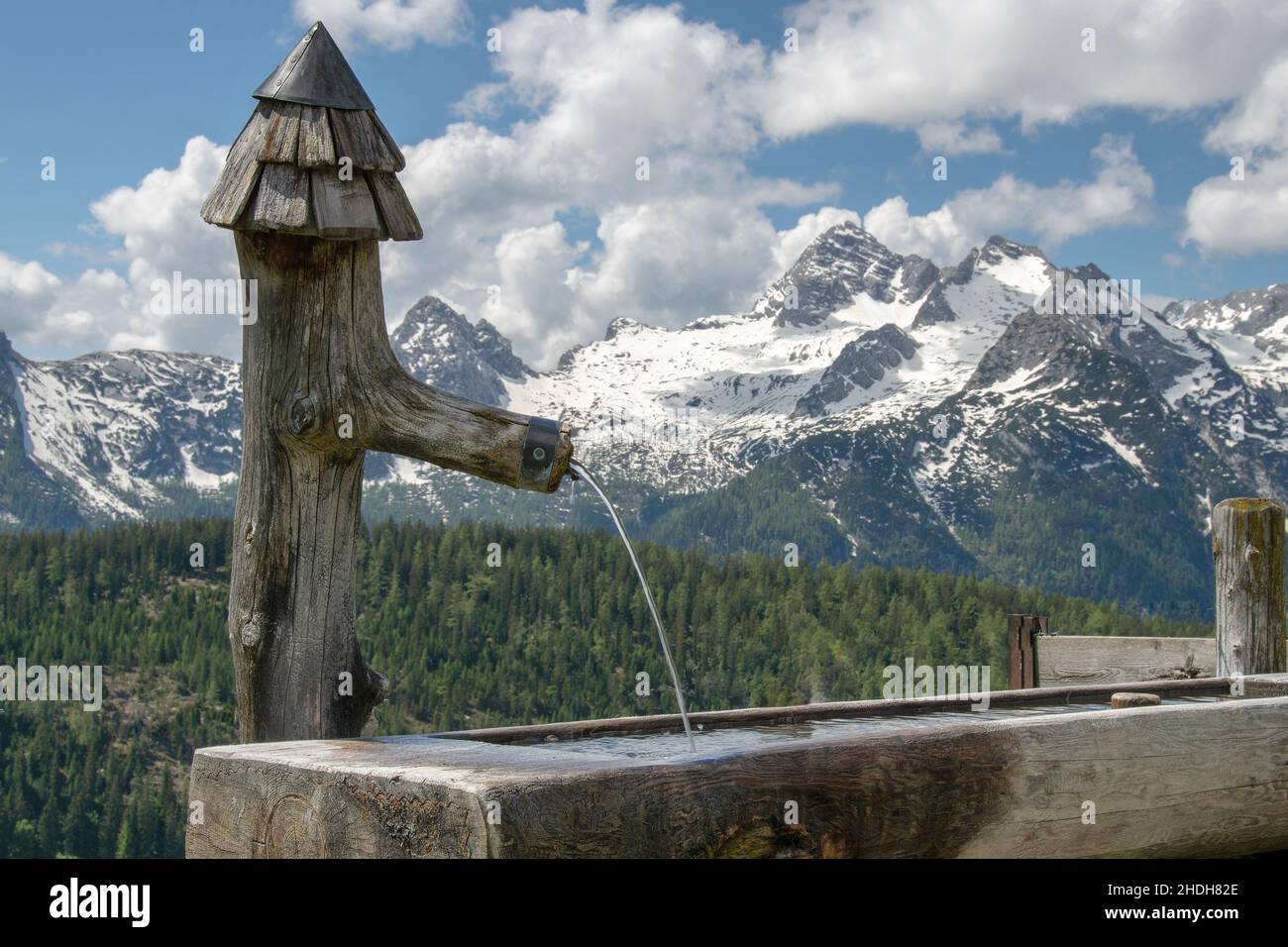 fountain, wood fountain, drinking trough, fountains, wood fountains