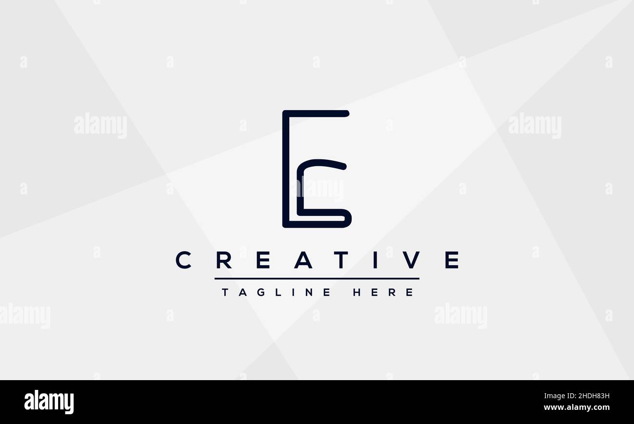Modern unique creative letter E logo design, Minimalist E initial based vector EE icon Stock Vector