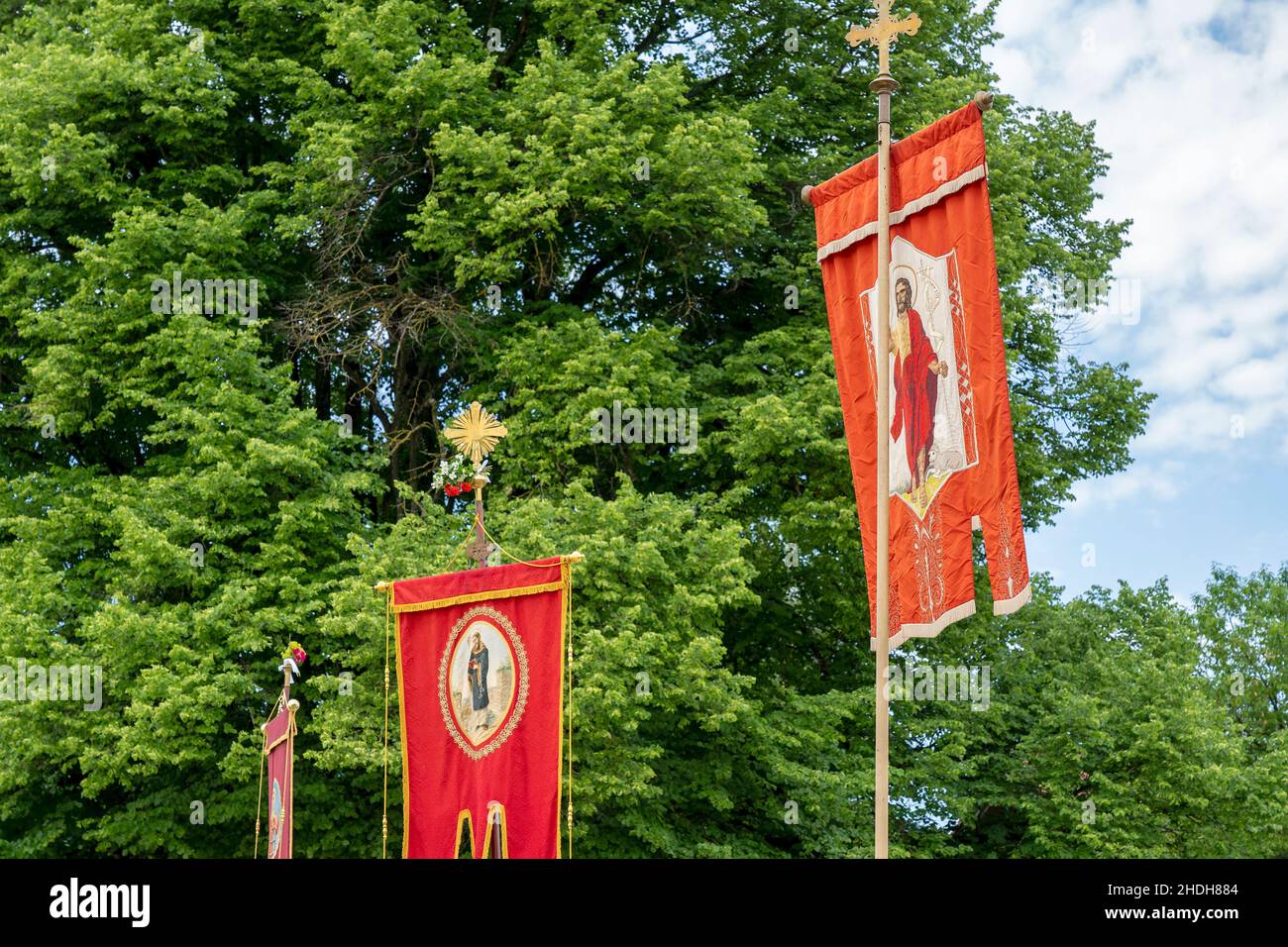 corpus christi, church flag, corpus christis, church flags Stock Photo