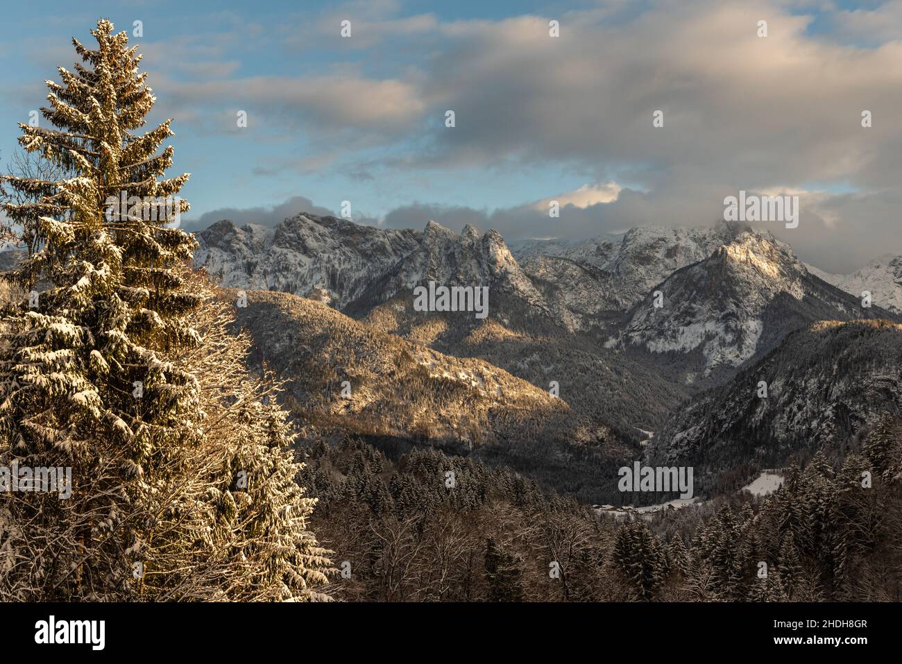 winter landscape in the austrian mountains Stock Photo - Alamy