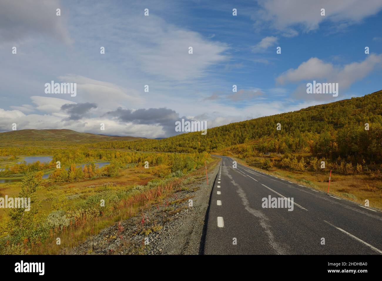 swedish lapland, wildnisstraße, vildmarksvägen, swedish laplands Stock ...