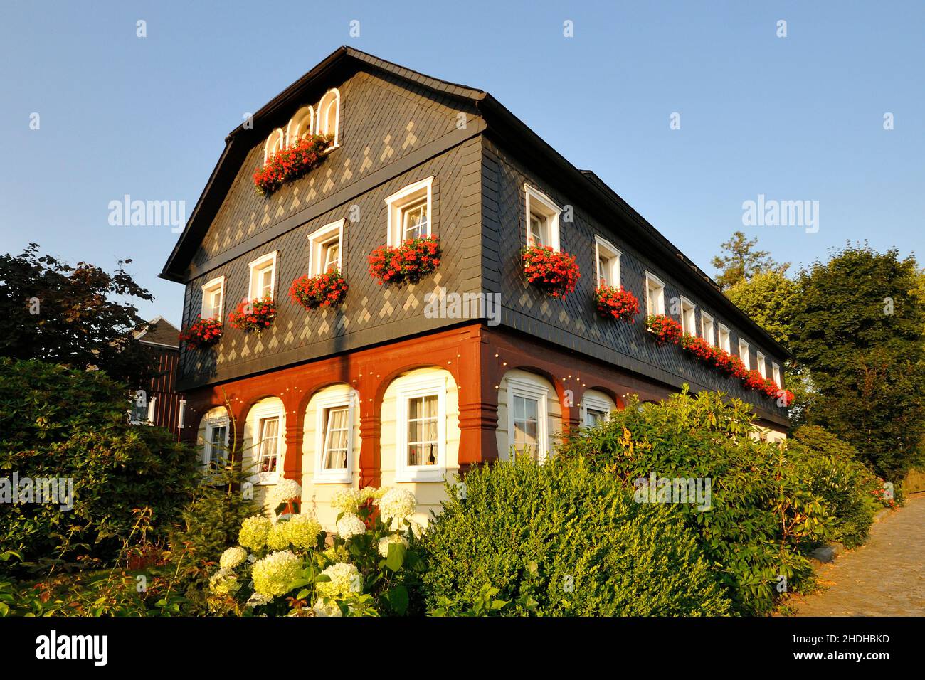 umgebindehaus Stock Photo