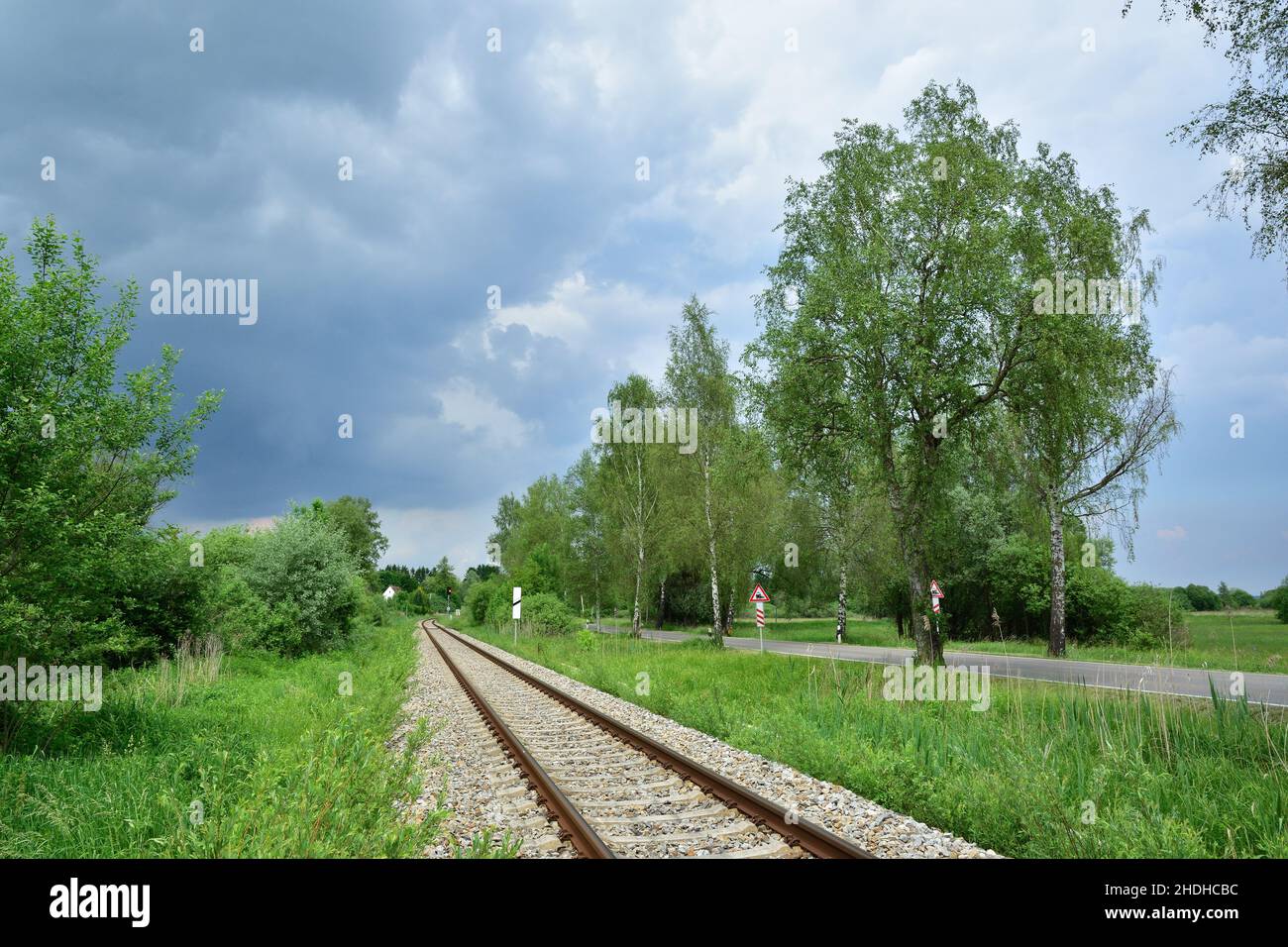 rails, track, railway, rail, tracks, railways Stock Photo