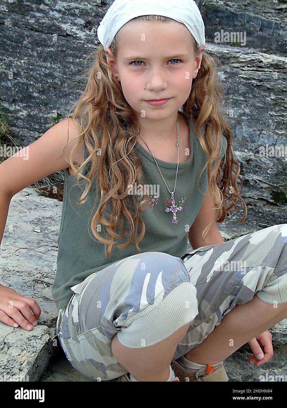 girl, kneeling, girls Stock Photo Alamy
