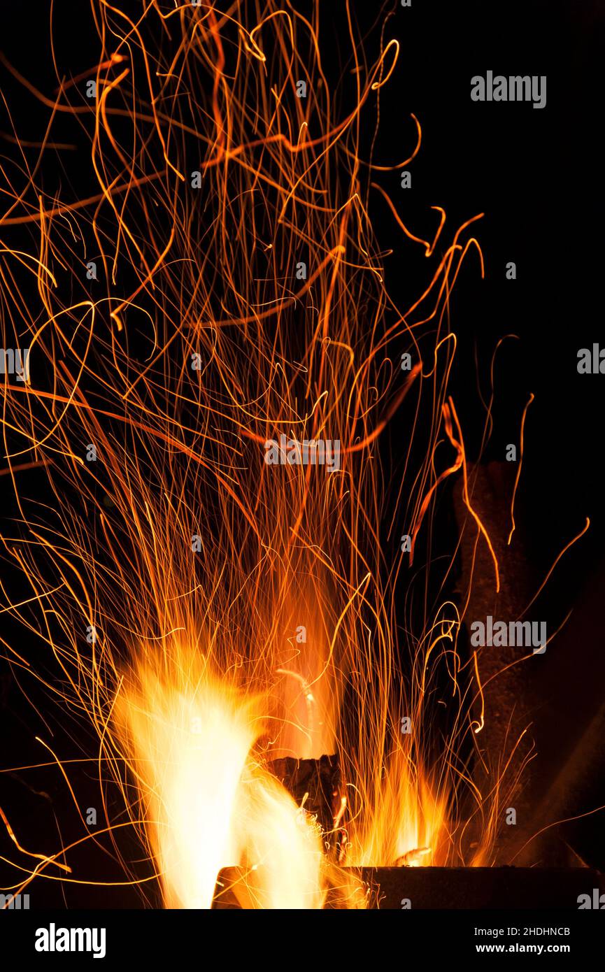 fire, sparks, fires, spark Stock Photo Alamy