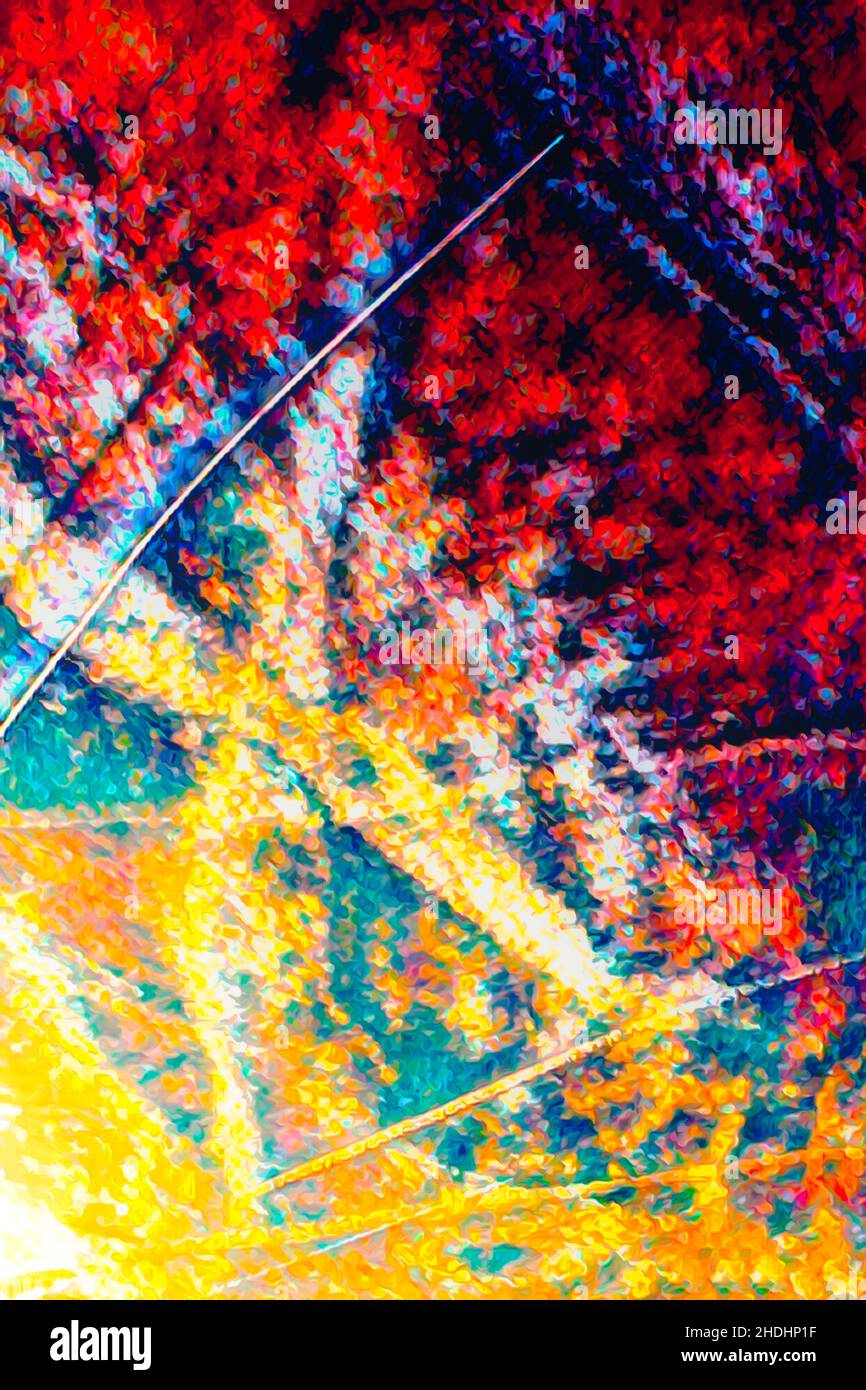 multi colored, abstract, chaotic, multi coloreds, abstraction, abstracts, chaotics Stock Photo