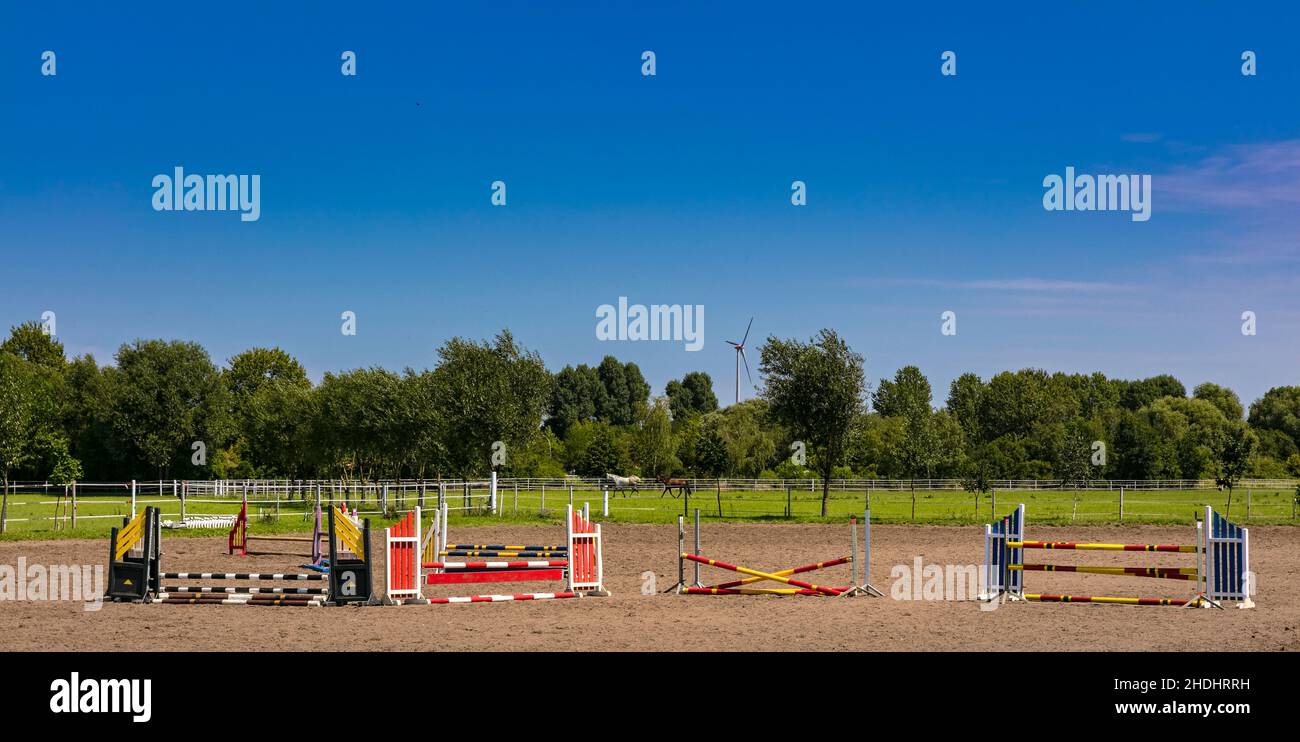 horseriding, show jumping, parkour, ride, riding, barricade, obstacle, jump, parkours Stock Photo