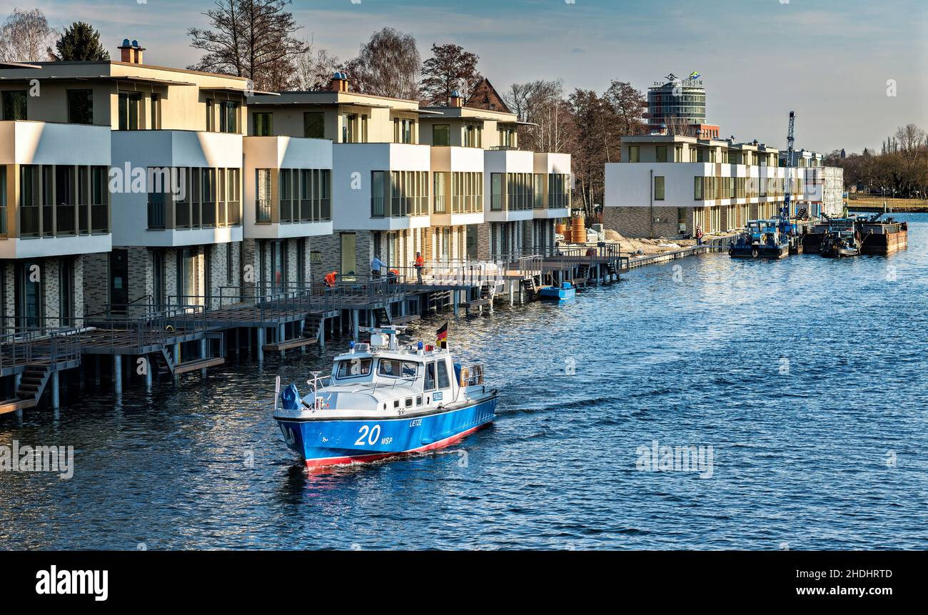 property, coast guard, tegeler hafen, properties, coast guards Stock