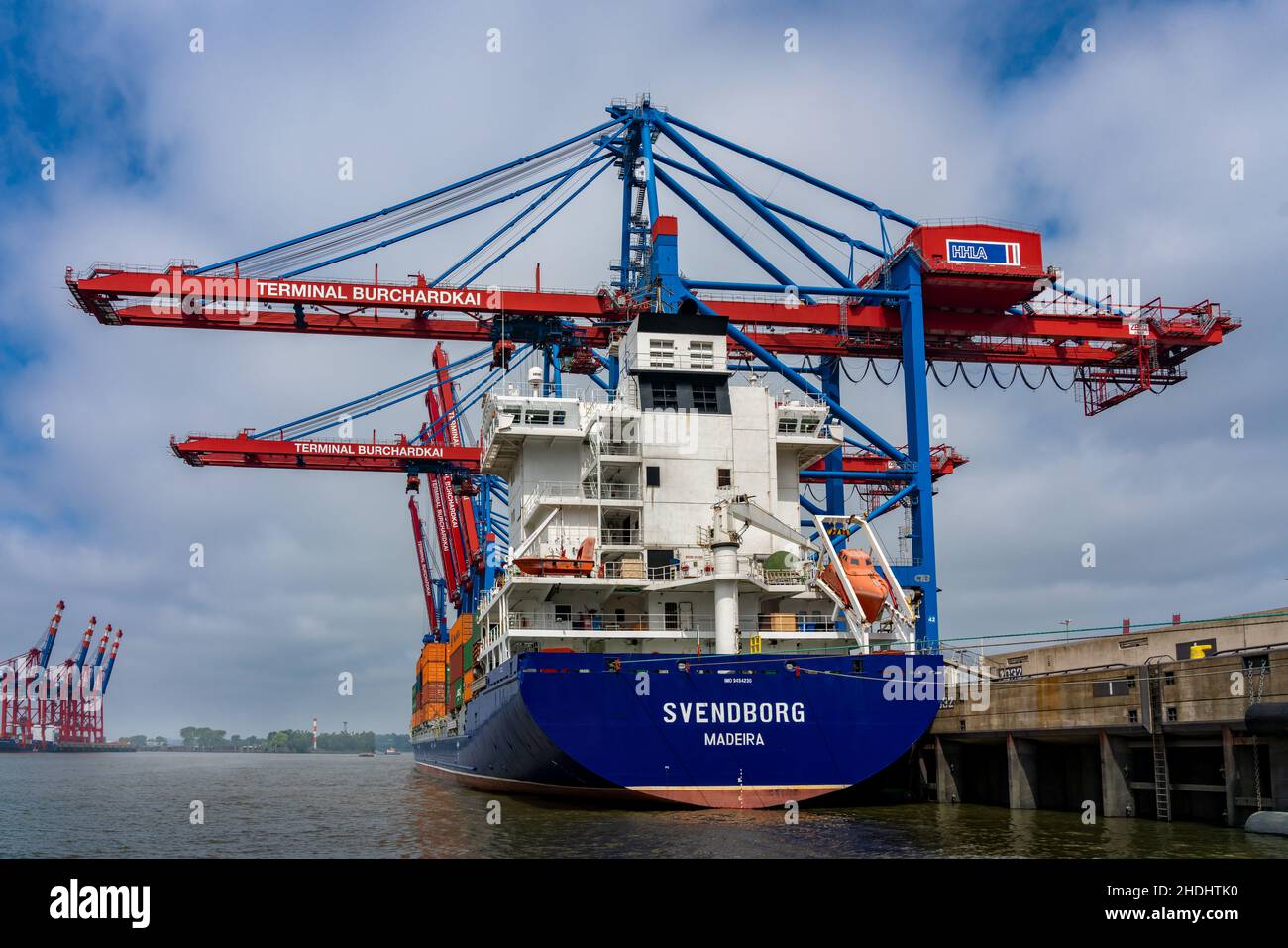 container ship, loading, container ships Stock Photo - Alamy