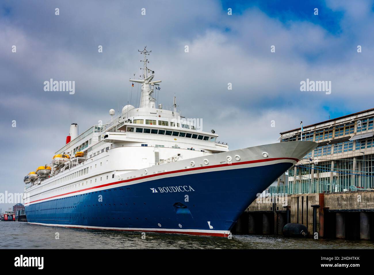 hamburg, cruise ship, boudica, cruise ships, boudicas Stock Photo