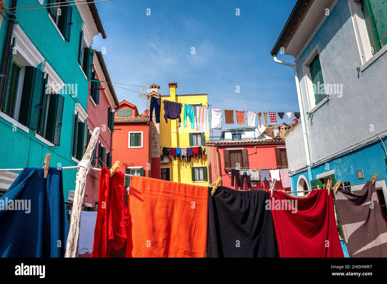 clothesline, laundry, clotheslines, laundries Stock Photo Alamy