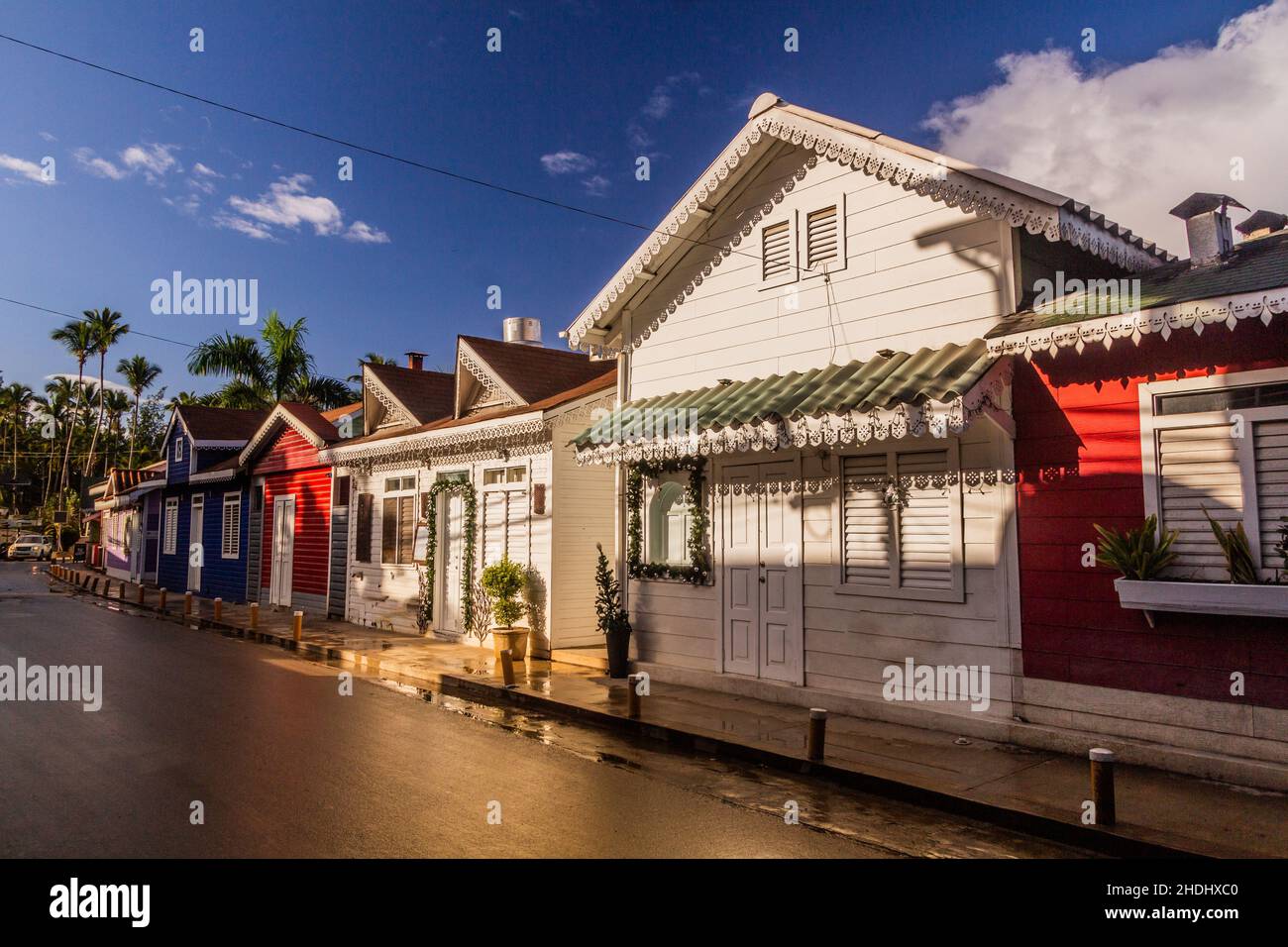 Colorful houses in Las Terrenas, Dominican Republic Stock Photo Alamy