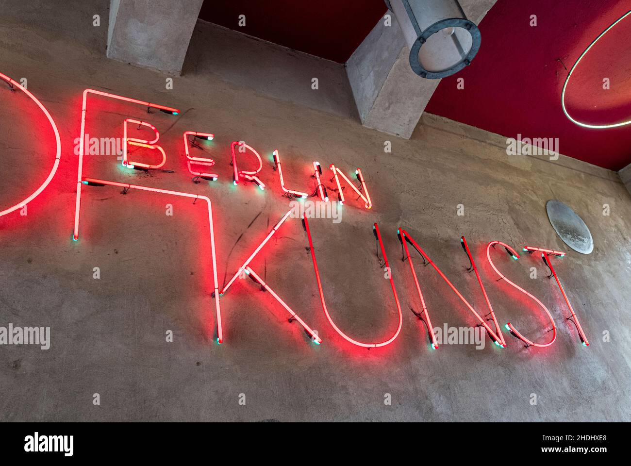 berlin, art, neon writing, arts, fluorescent letters Stock Photo