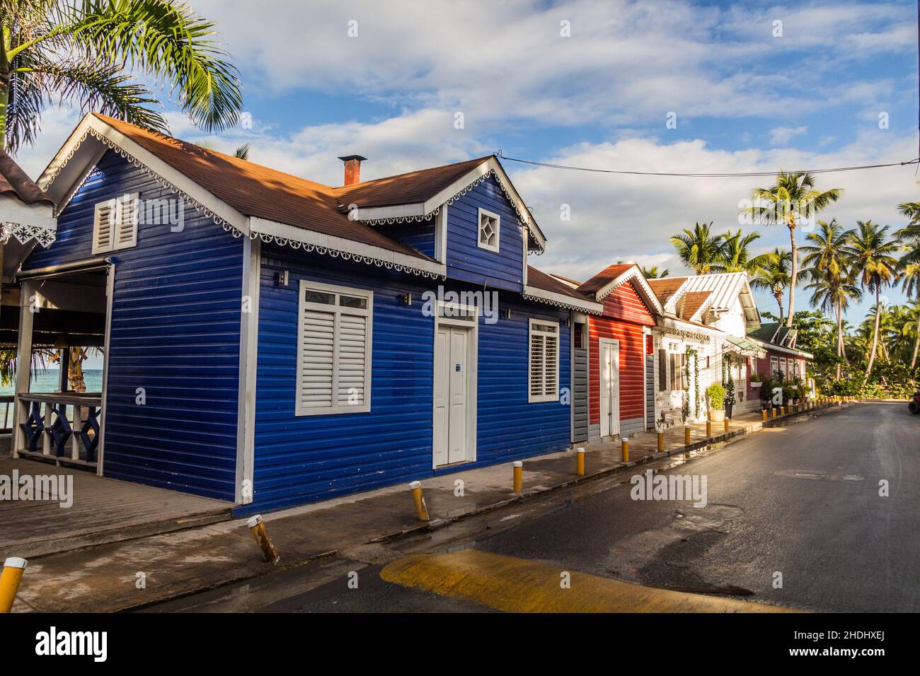 Colorful houses in Las Terrenas, Dominican Republic Stock Photo Alamy