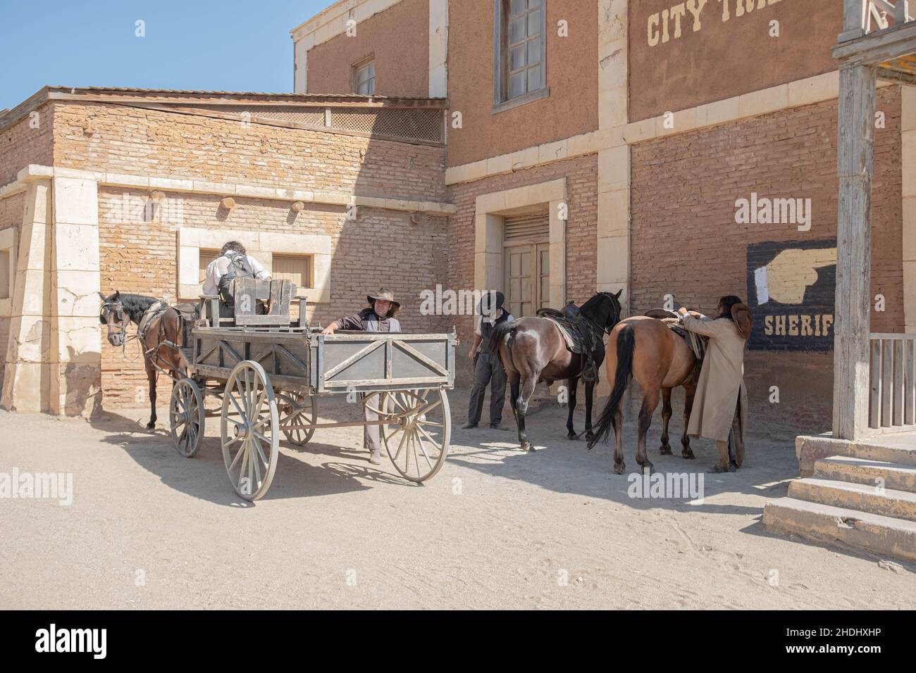 Tabernas theme park, in Southern Spain. Where spaghetti western used to be shot. Stock Photo