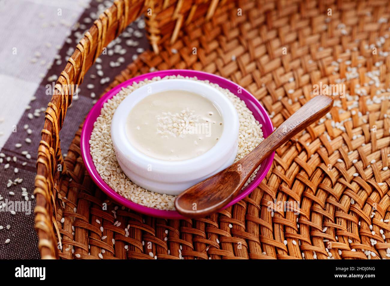 Tahini, sesame paste Stock Photo Alamy