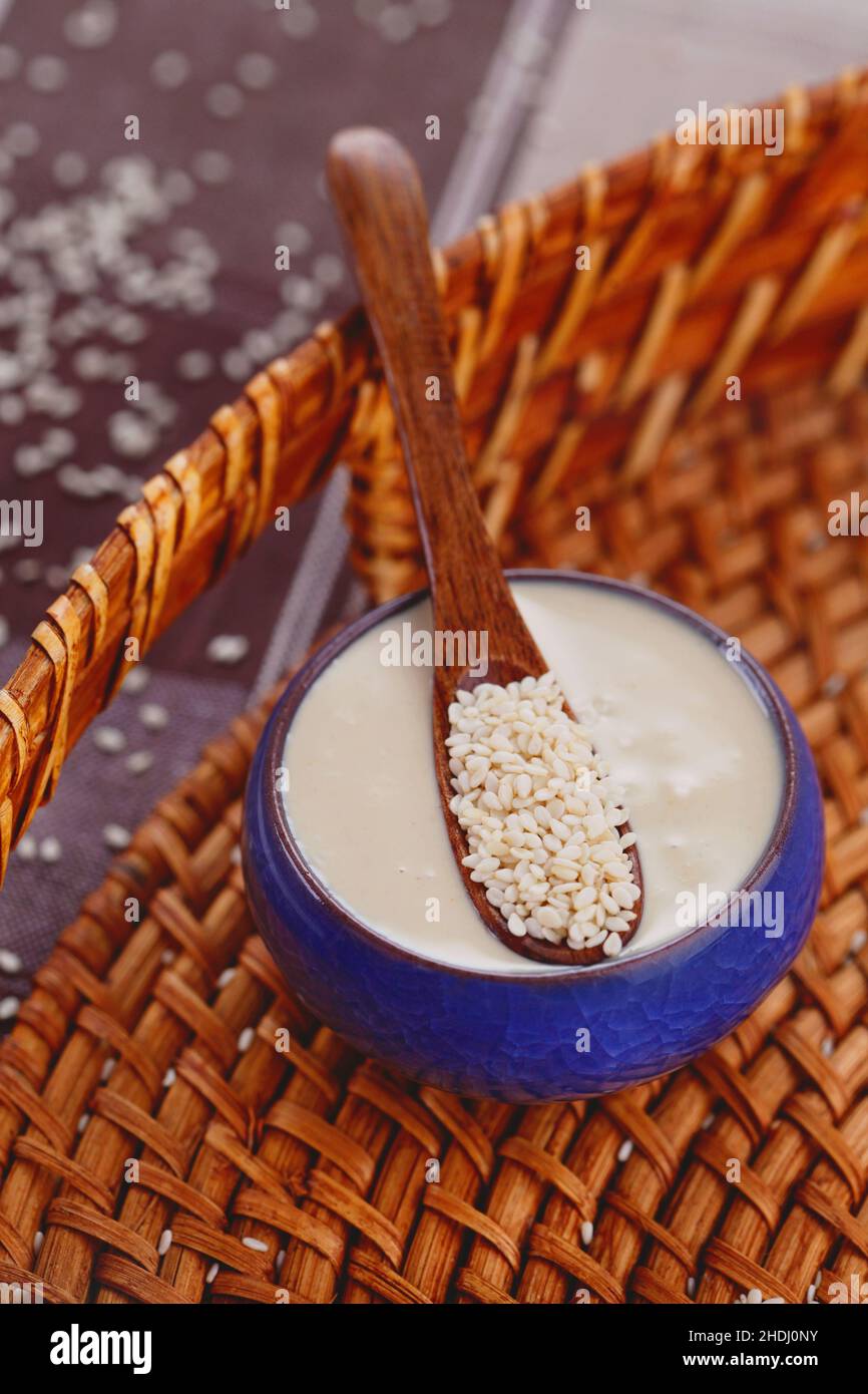 relish paste, sesame paste, paste with zest, relish pastes Stock Photo