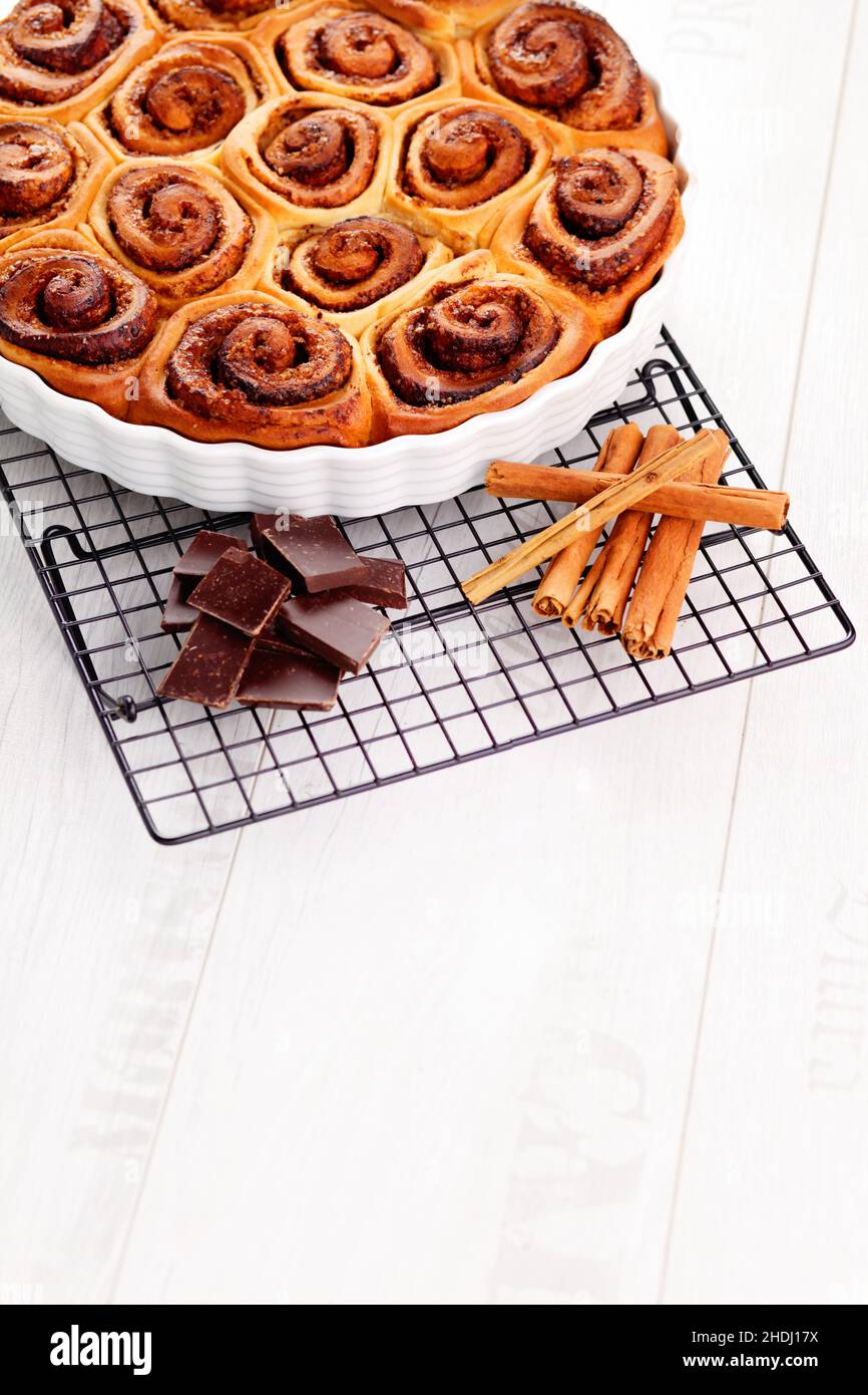 cinnamon bun, cinnamon buns Stock Photo Alamy