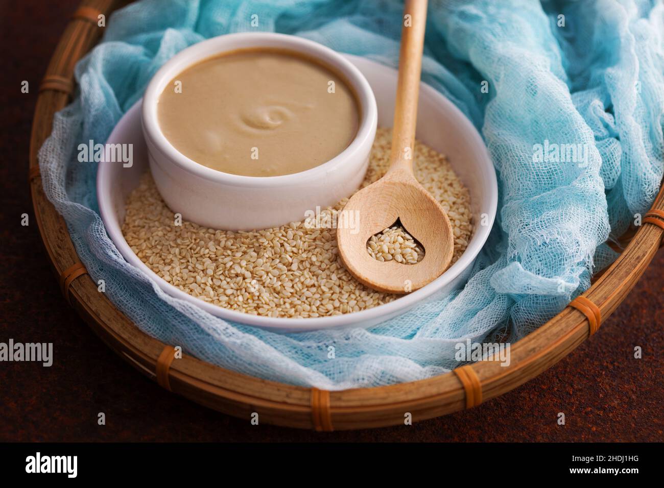 Tahini, sesame paste Stock Photo Alamy