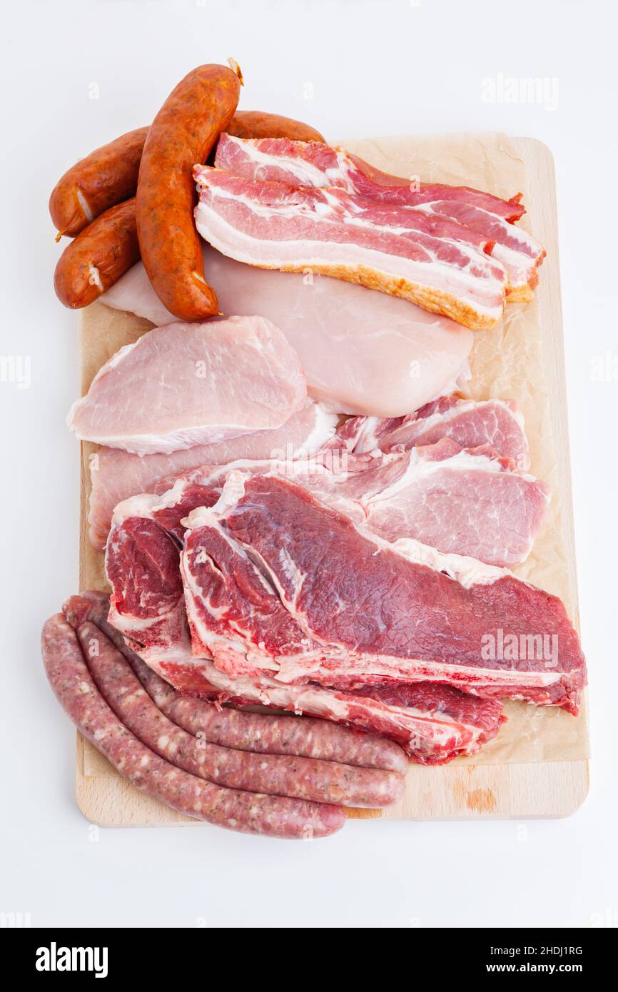 sausages, meats, butcher, sausage, meatball, butchers Stock Photo - Alamy